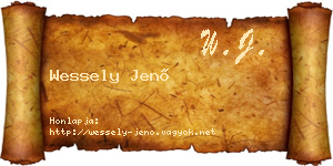 Wessely Jenő névjegykártya