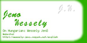 jeno wessely business card